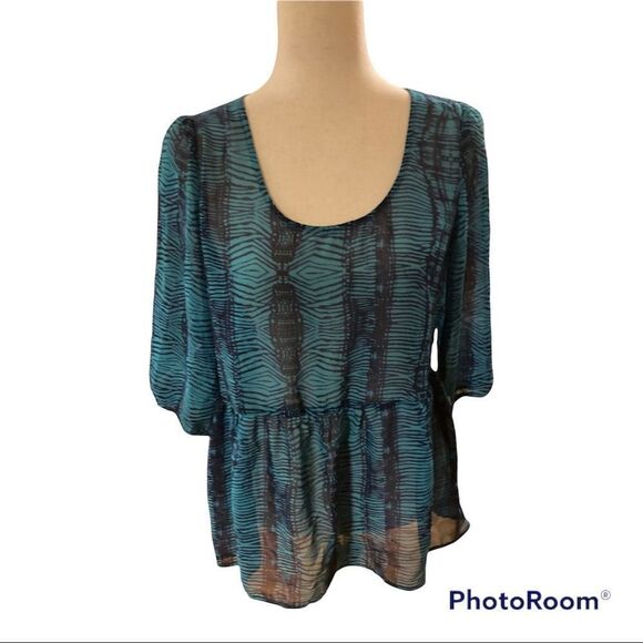 Freebird Sheer scoop-necked Top - Picture 1 of 7